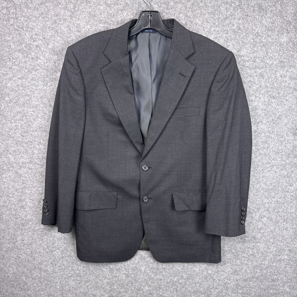 Brooks Brothers BrooksEase Mens 38S Charcoal Gray Wool Blazer Sport Coat USA